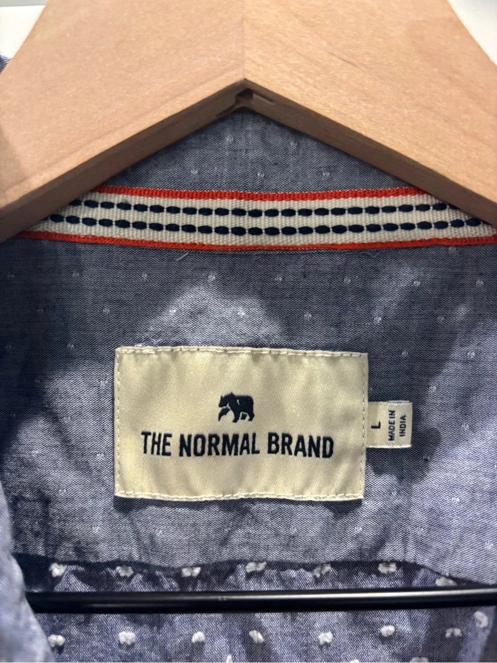 The Normal Brand Men's Blue Short-Sleeve Button-Down Shirt - Picture 2 of 5
